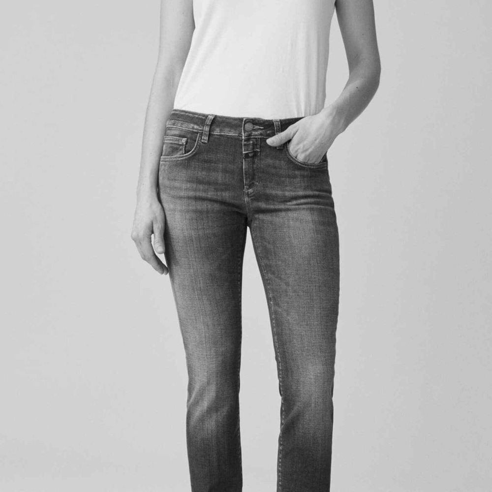Anthropologie Closed Baker Long Gray Skinny Jeans Made In Italy Size 24 - Picture 10 of 10
